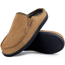 Mens Slippers Non Skid House Slippers Men Moccasin Slipper Shoes Indoor Outdoor Bedroom Man Slippers with Memory Foam