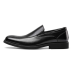 Men’s Black Shoes Loafer - Stylish Bicycle Toe Leather Slip-On